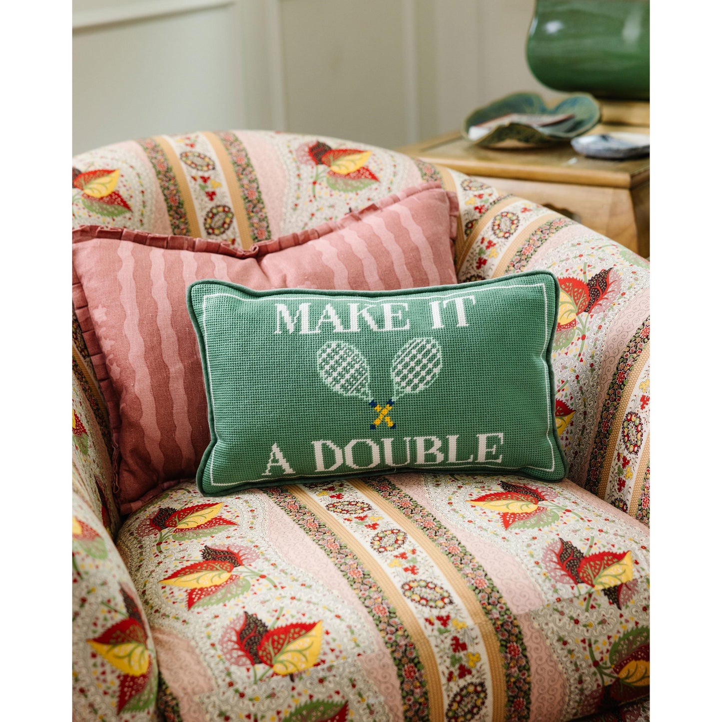 Make It A Double Needlepoint Pillow