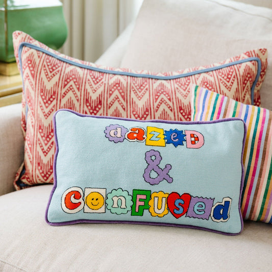Dazed & Confused Needlepoint Pillow