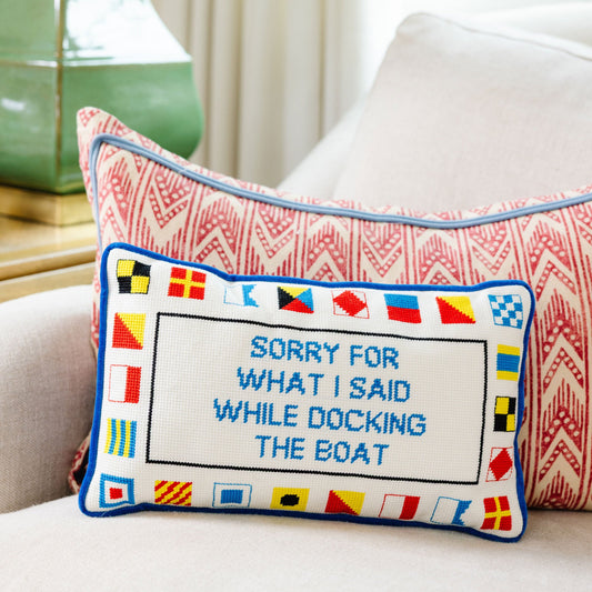 a pillow on a couch