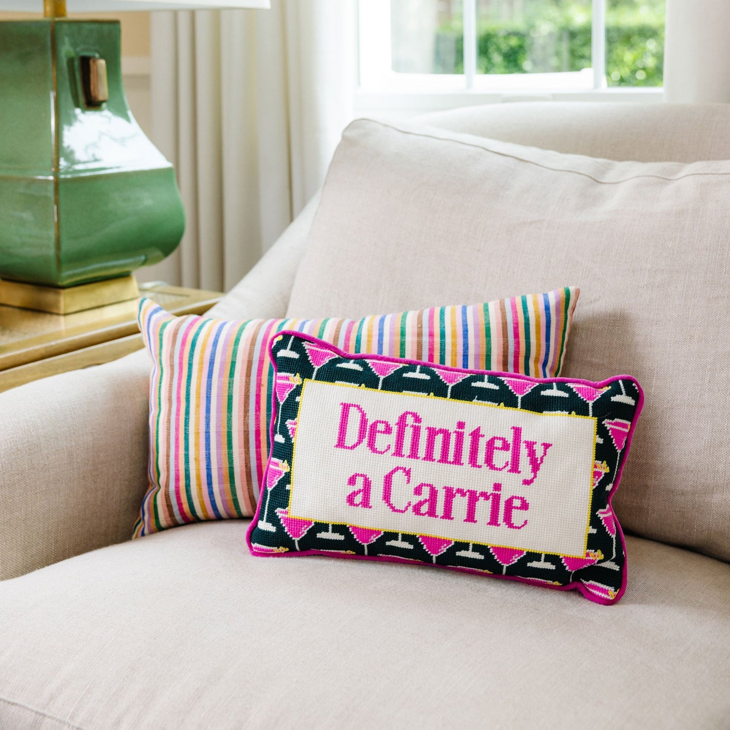 Carrie Needlepoint Pillow