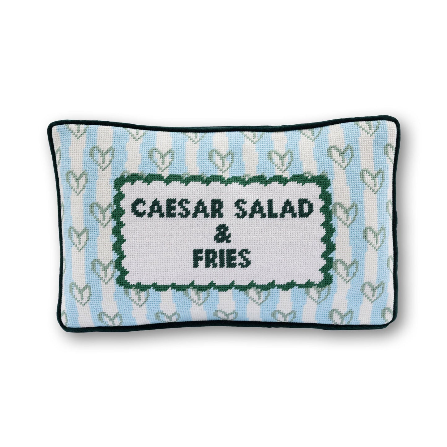 Girl Dinner Needlepoint Pillow