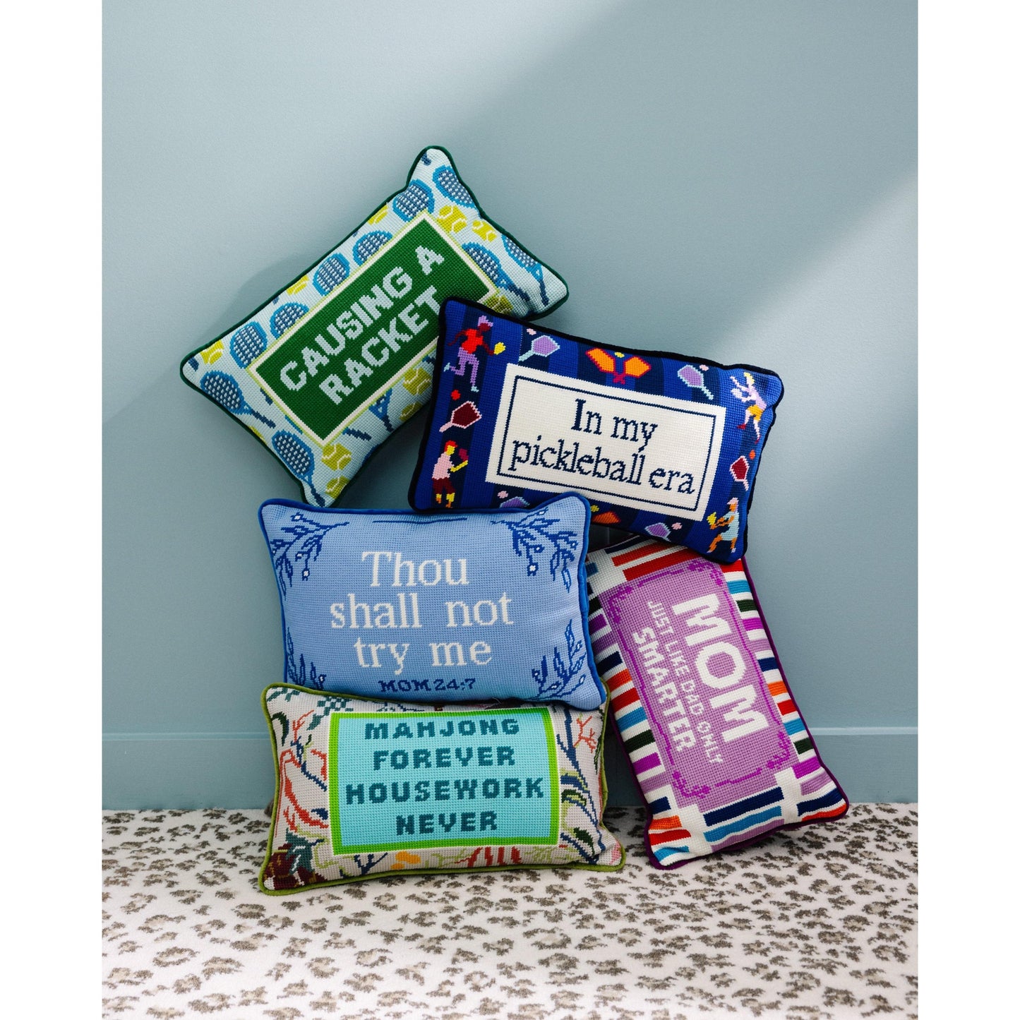 Try Me Needlepoint Pillow