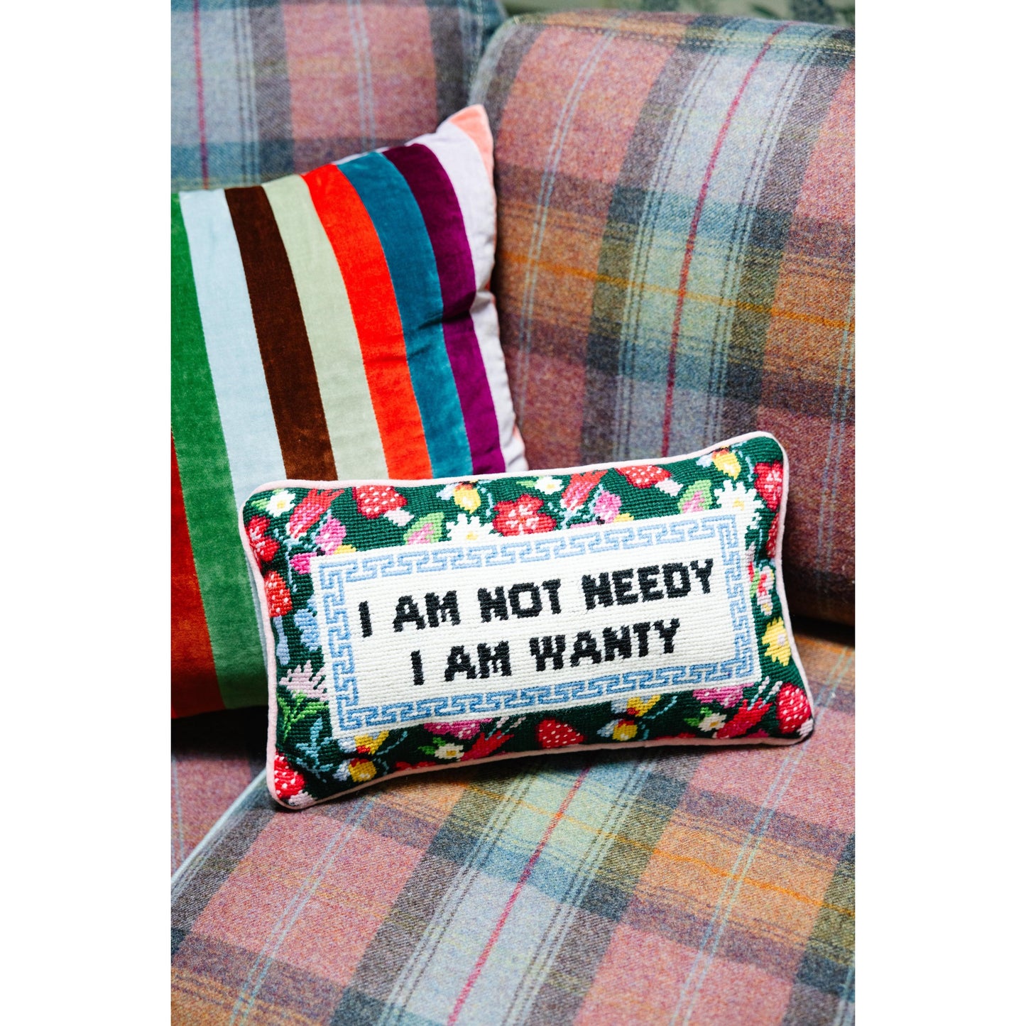 Not Needy Needlepoint Pillow