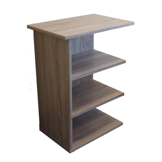 24"H Magazine Rack Chairside End Table Rustic Gray