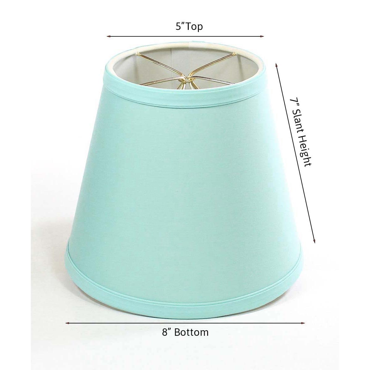 8"W x 7"H Empire Linen Edison Clip On Lamp Shade - Island Paradise Aqua Blue