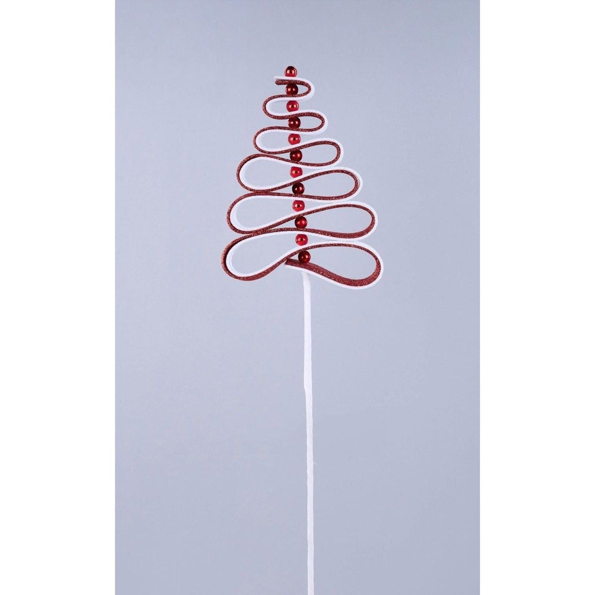 25" Ribbon Candy Tree Stem: Red/White
