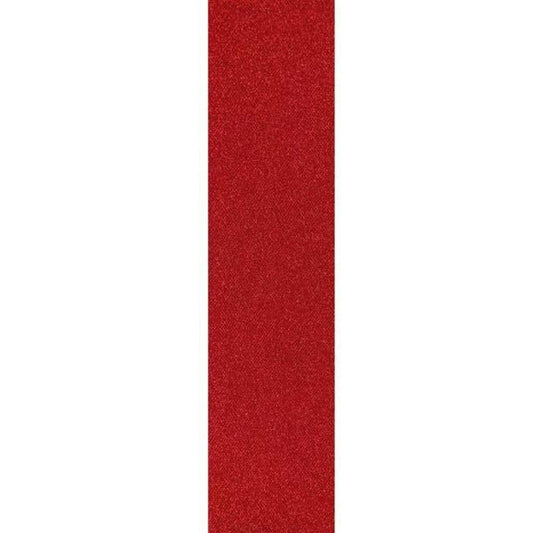 2.5" Fine Glitter On Royal Ribbon: Red (10 Yards)