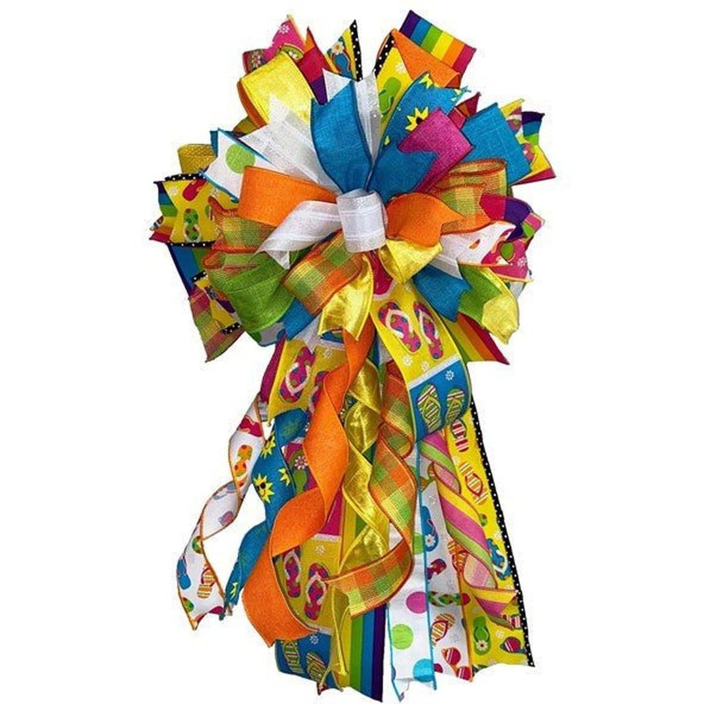 2.5" Flip Flop and Sunglasses Ribbon: Yellow (10 Yard)