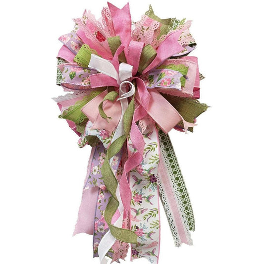 2.5" Hummingbirds Ribbon: Ivory (10 Yards)