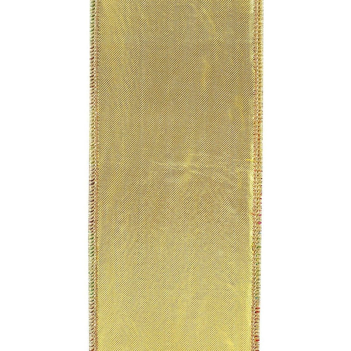 2.5" Jewel Tone Metallic Check Ribbon: Multi (10 Yards)