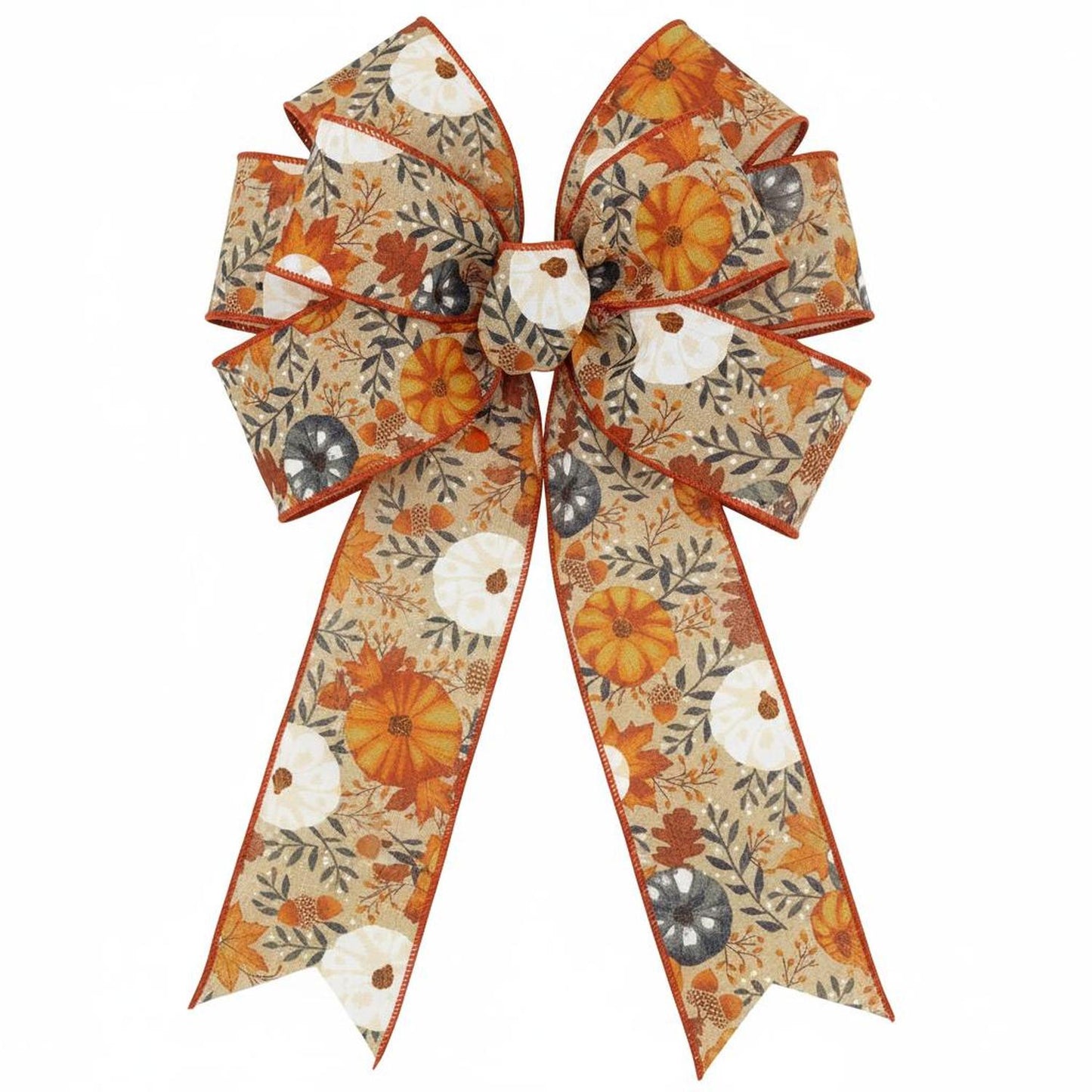 2.5" Pumpkin Foliage Ribbon: Brown (10 Yards)