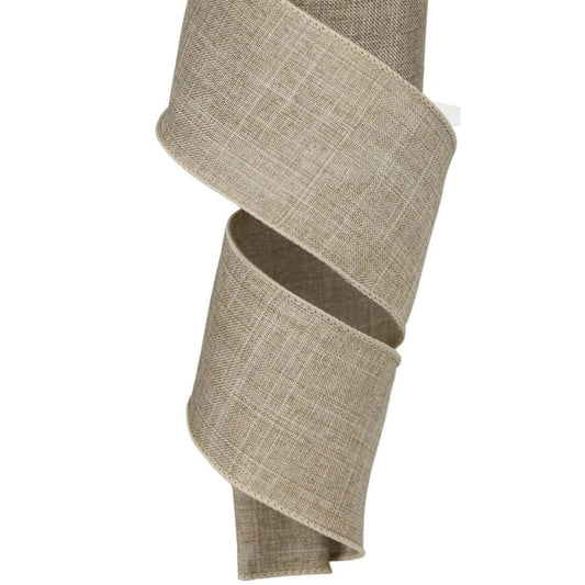 2.5" Royal Burlap Ribbon: Beige (10 Yard)