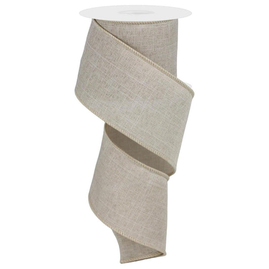 2.5" Royal Burlap Ribbon: Buff (10 Yard)