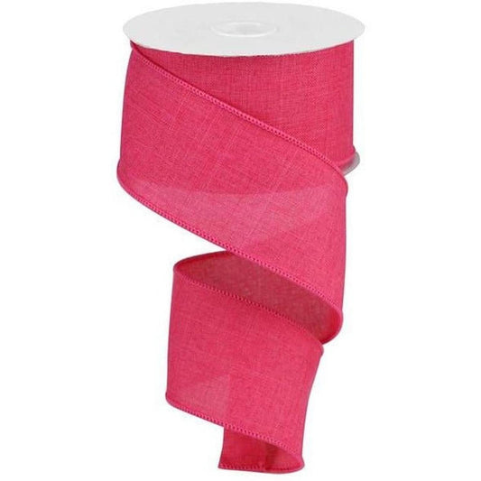 2.5" Royal Burlap Ribbon: Hot Pink (10 Yards)