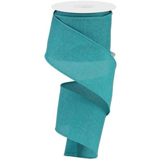 2.5" Royal Burlap Ribbon: Light Teal (10 Yards)
