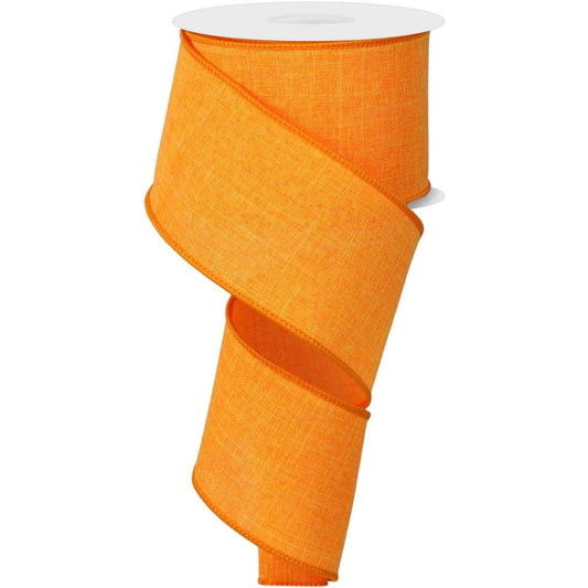 2.5" Royal Canvas Ribbon: New Orange (10 Yards)