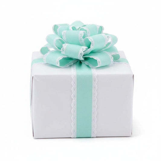 2.5" Scalloped Edge Ribbon: Mint Green (10 Yard)