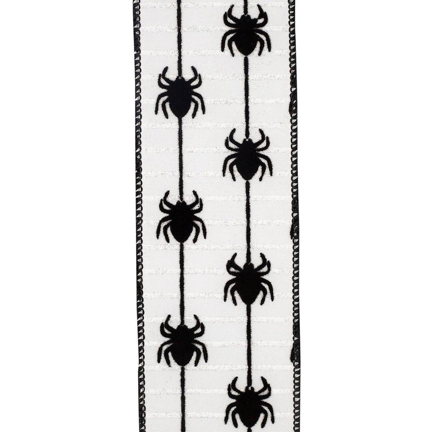 2.5" Spider Crawlers Ribbon: White (10 Yards)