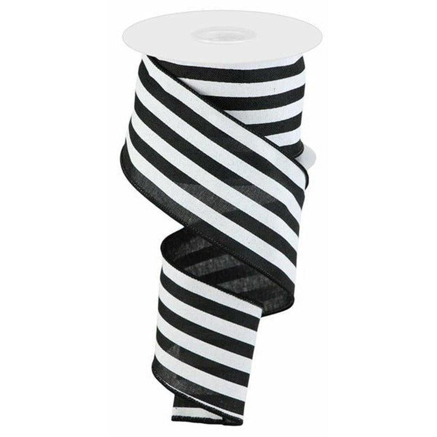 2.5" Vertical Stripe Ribbon: Black (10 Yard)