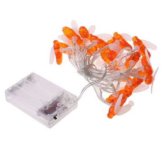20 LED Battery Operated String Lights with Bees - Warm White (Style 2)
