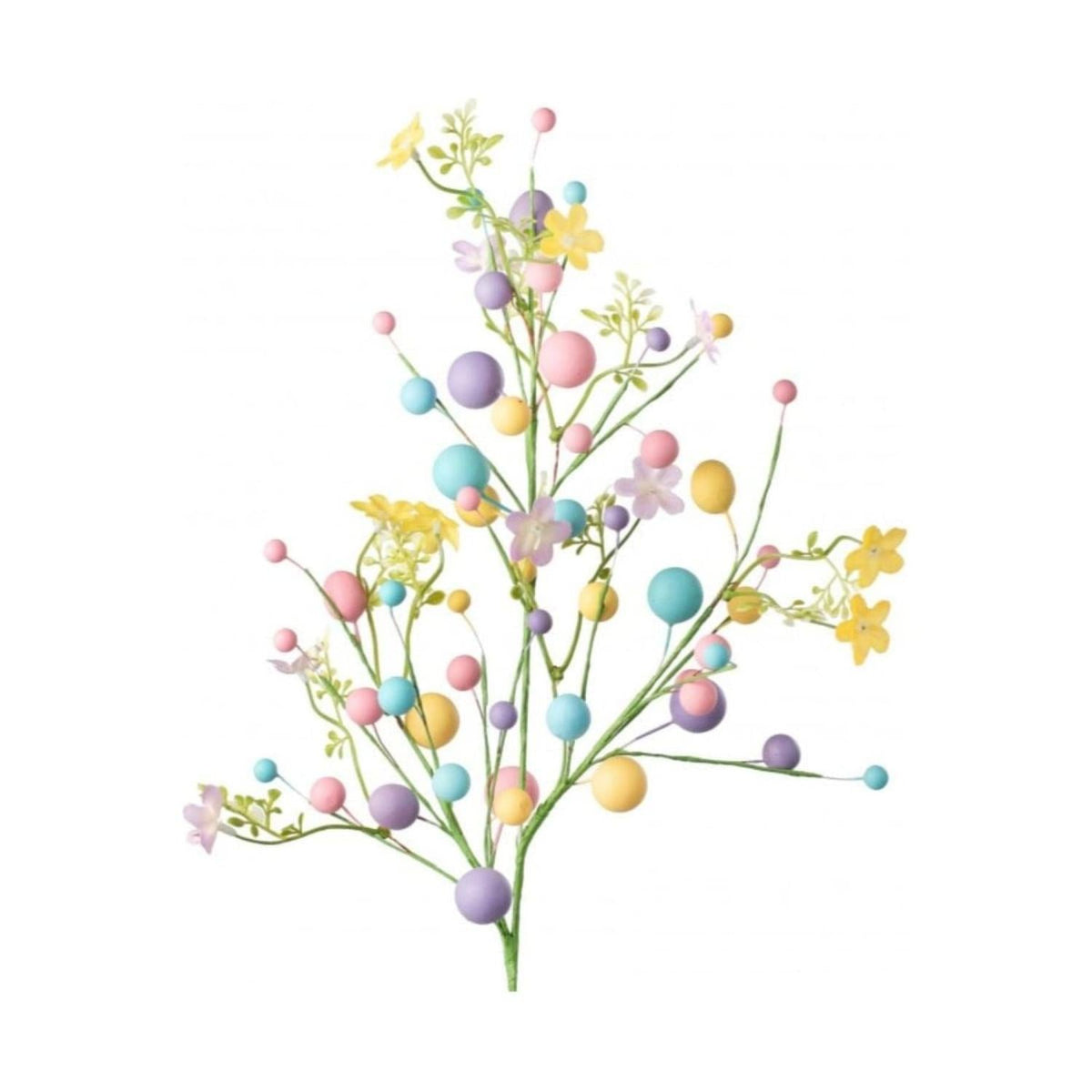 26" Egg, Berry & Flower Spray: Pastel Mix