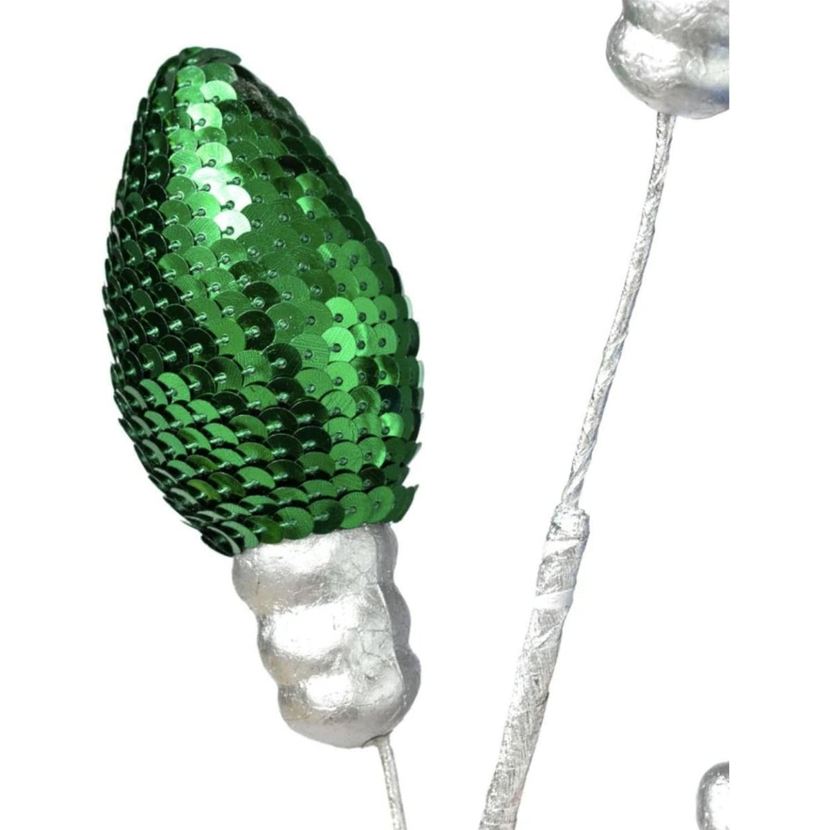 26" Sequin Light Bulb Spray: Traditional