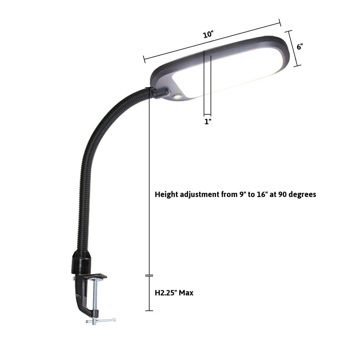 26"H Clamp-on LED Bright Reader Desk Lamp