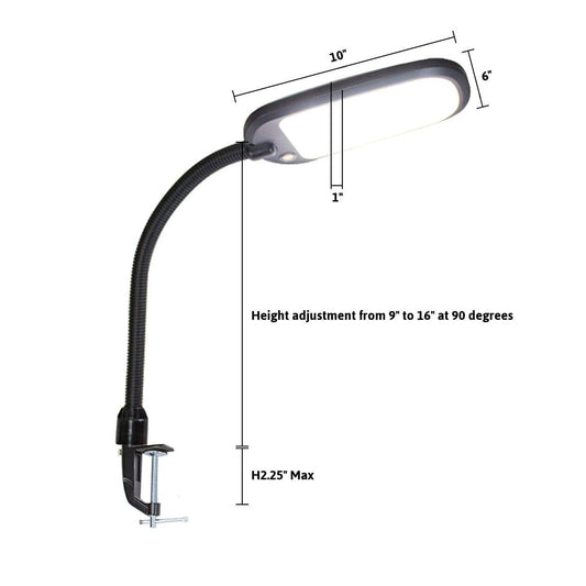 26"H Clamp-on LED Bright Reader Desk Lamp