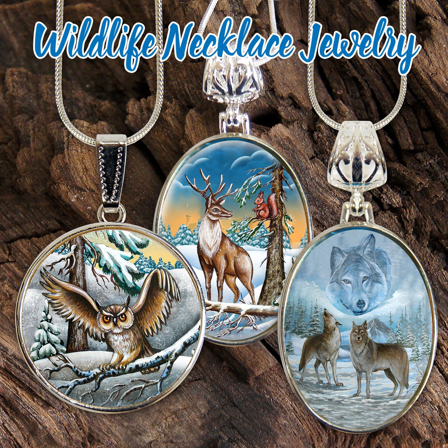 Regal Reindeer Silver Plated Mother of Pearl Jewelry Pendant Necklace - 44034