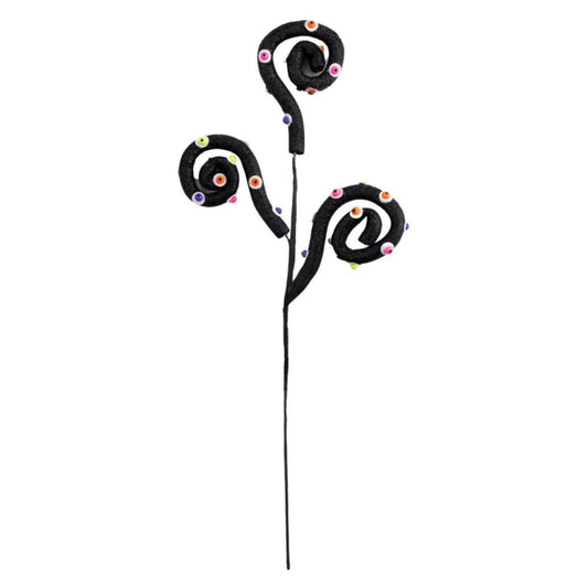 28" Eyeballs Curly Spray: Black