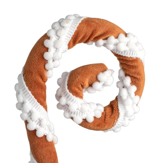 28" Gingerbread Stripe Curly Spray