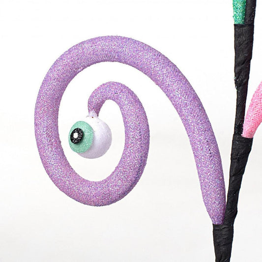 28" Eyeballs Spiral Curly Spray: Pink, Purple, Mint