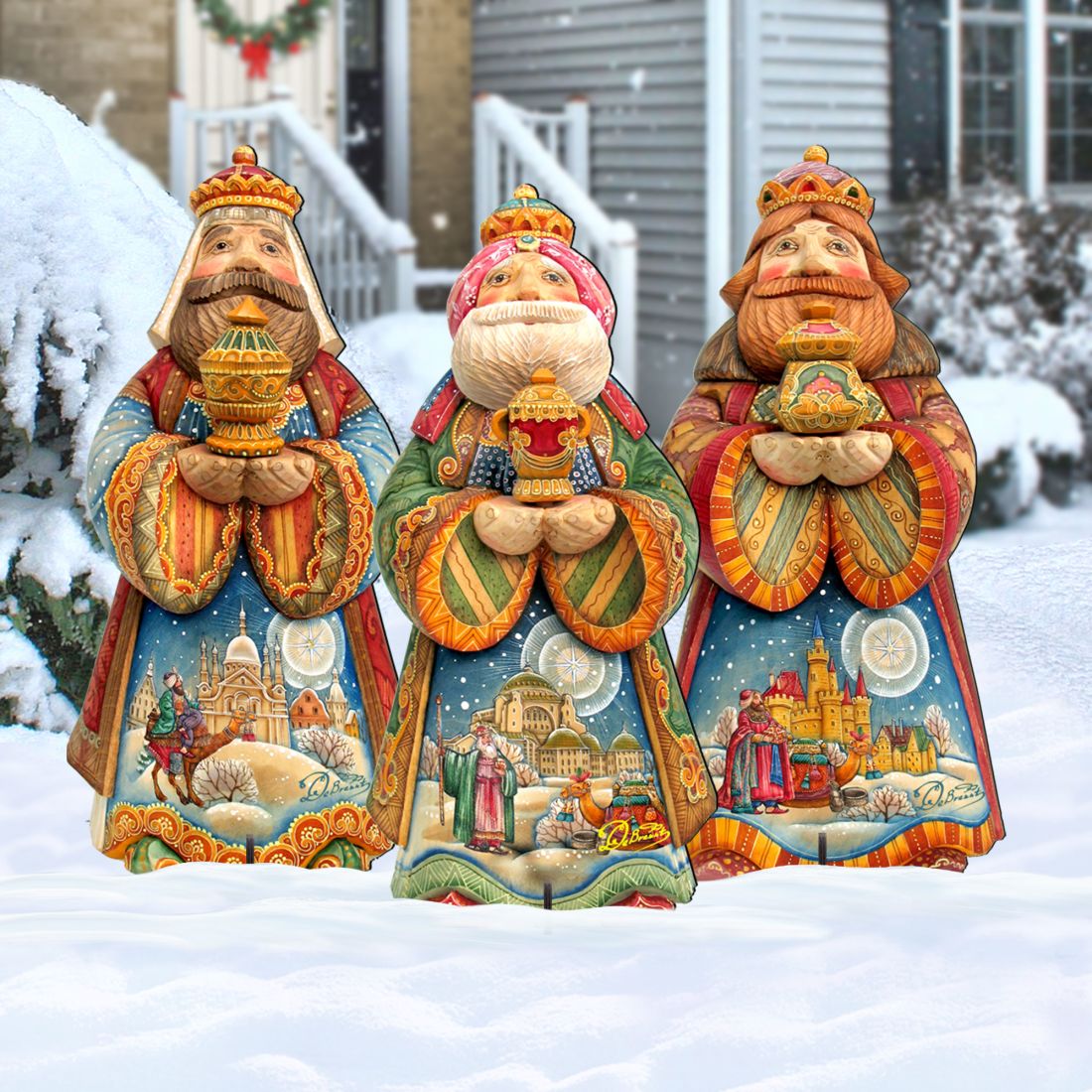 Three Kings Set Outdoor Nativity Set by G. DeBrekht - Nativity Holiday Decor - 8152653F-S3