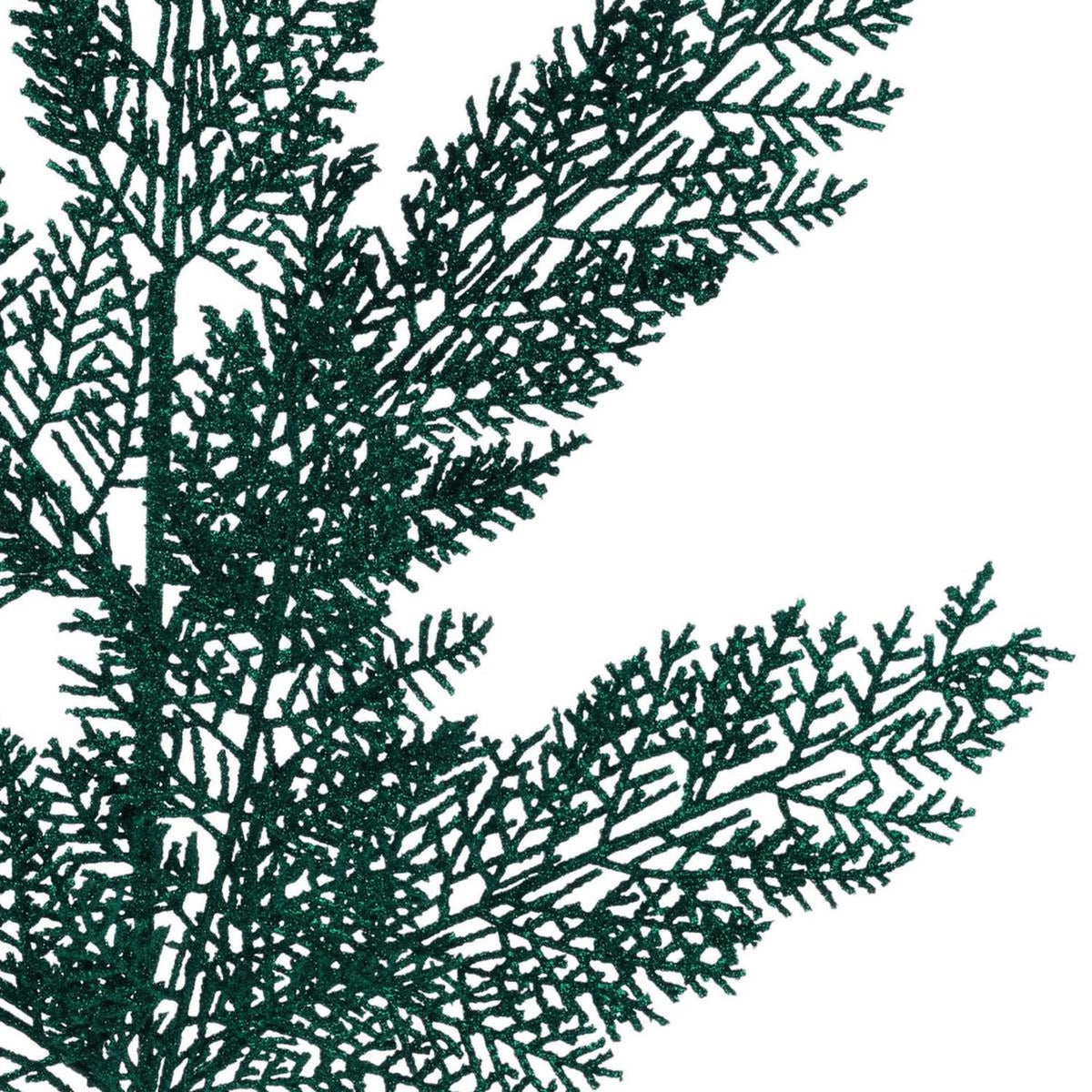 29" Glitter Fern Spray: Hunter Green