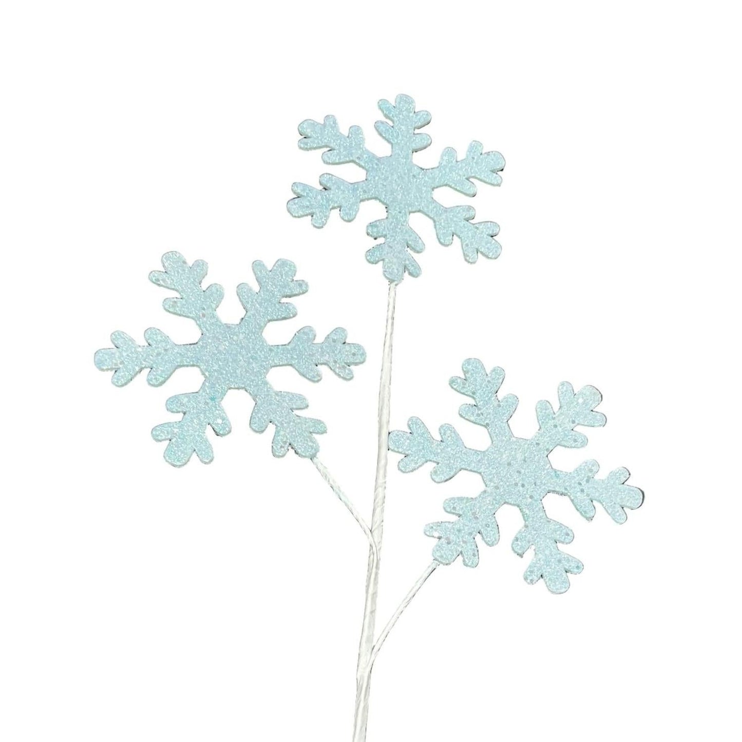 29" Ice Blue Glitter Snowflake Spray