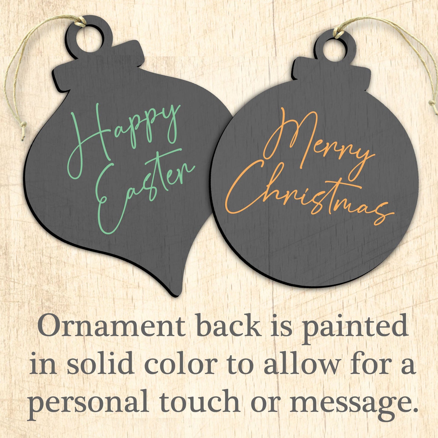 Woodsy Wildlife Wooden Ornaments Set of 3 by G. DeBrekht - Wildlife Holiday Décor - 8100043S3