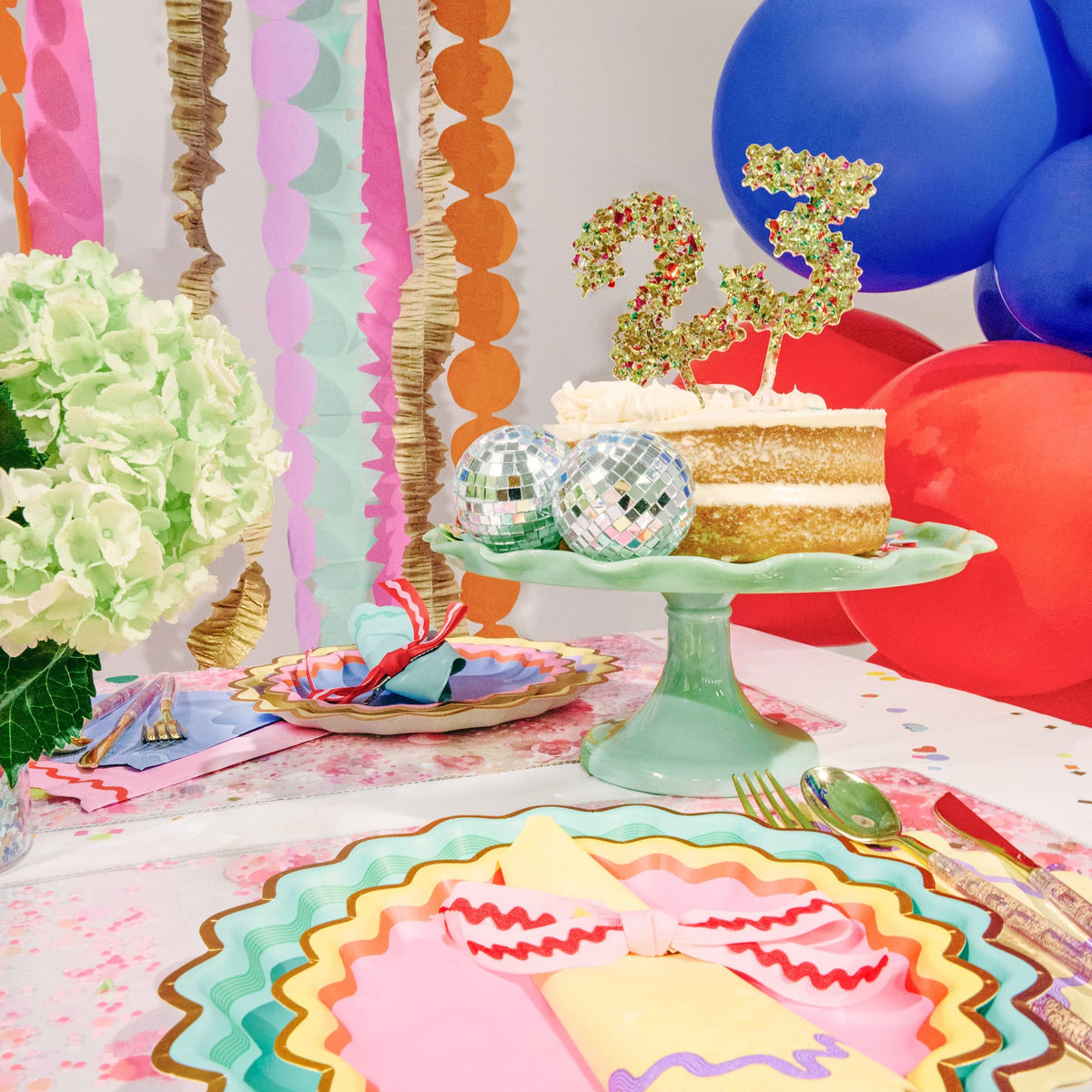 Gold Confetti Number Cake Toppers: 0-9