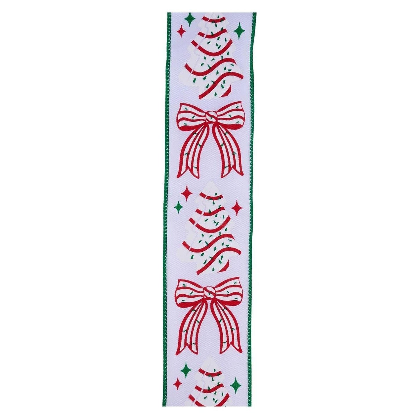 2.5" Candy Tree Bow Ribbon: White (10 Yards)