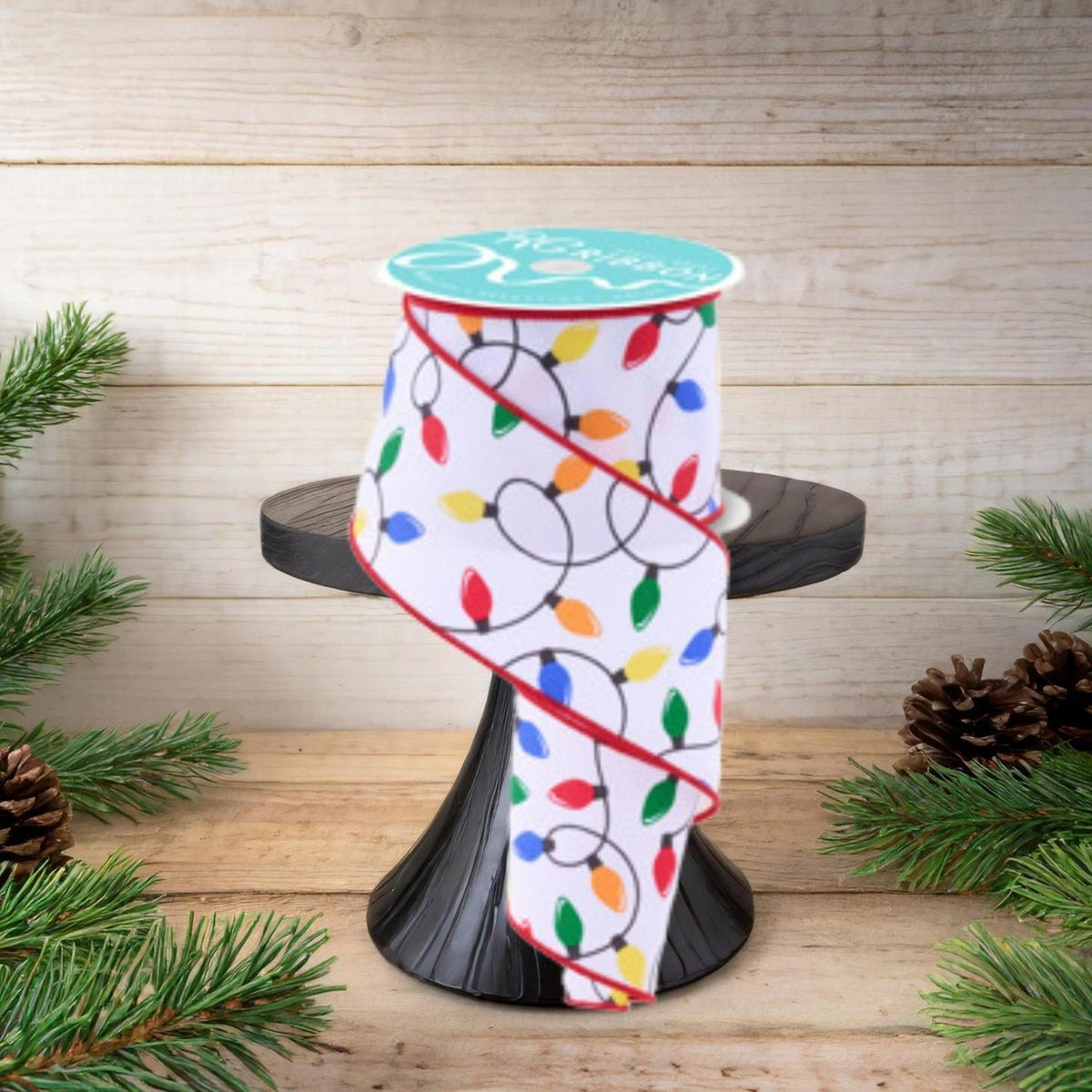 2.5" Christmas Lights Ribbon: Primary (10 Yards)