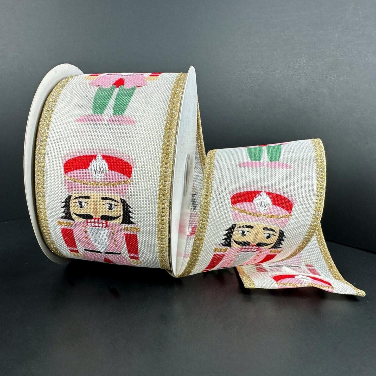 2.5" Cutsey Nutcracker Ribbon: Pink (10 Yards)