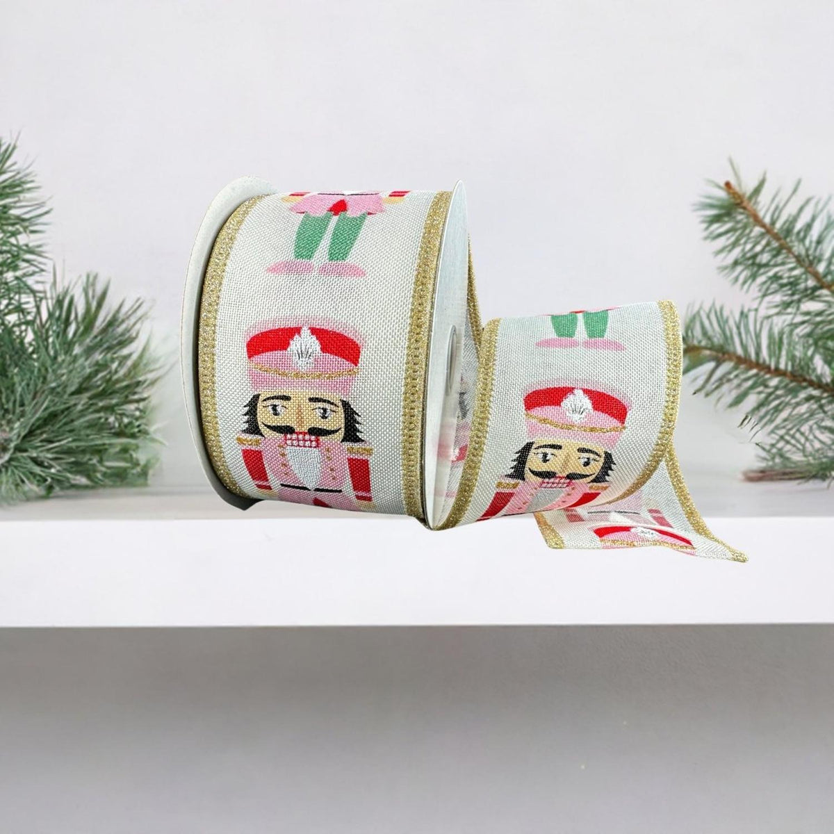 2.5" Cutsey Nutcracker Ribbon: Pink (10 Yards)