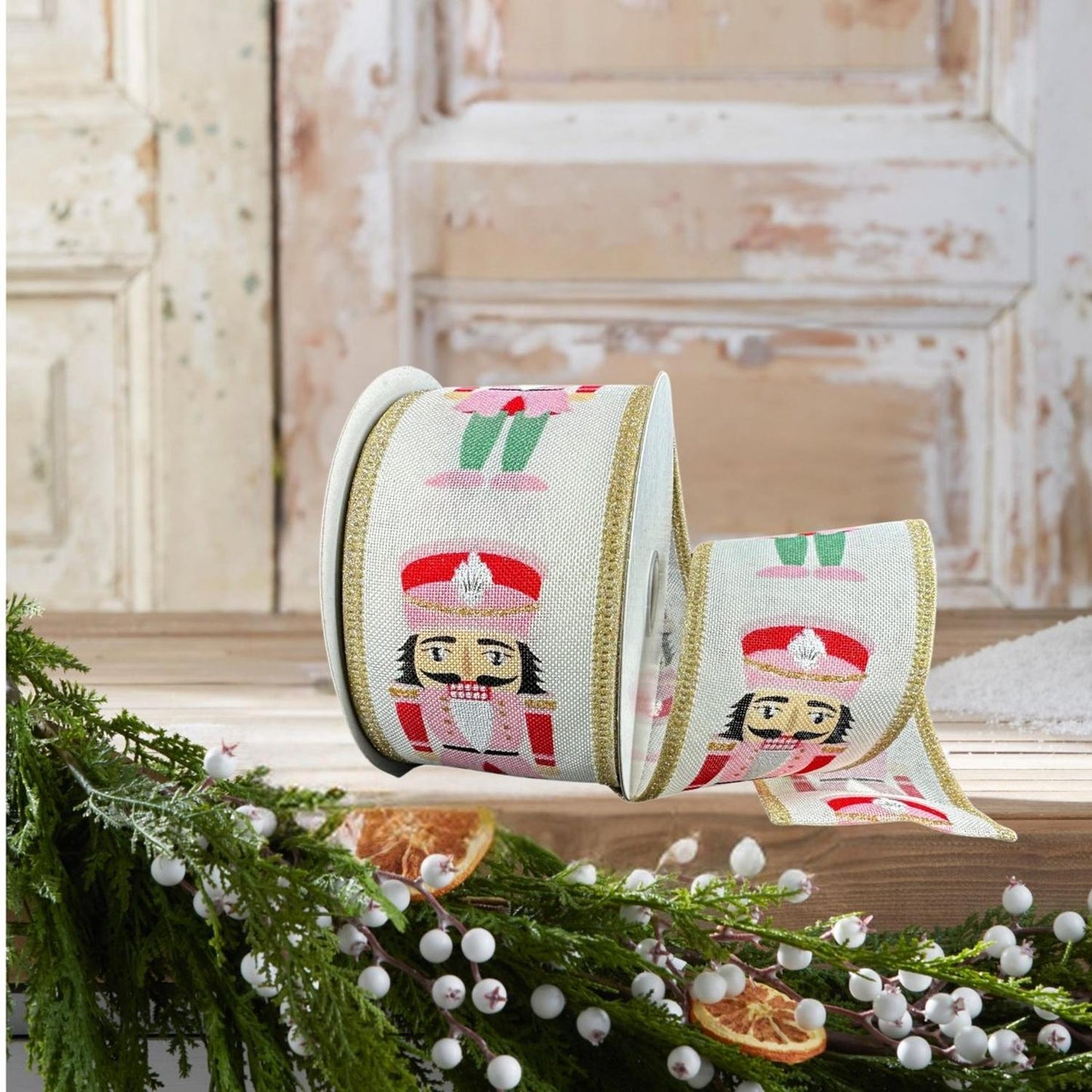 2.5" Cutsey Nutcracker Ribbon: Pink (10 Yards)