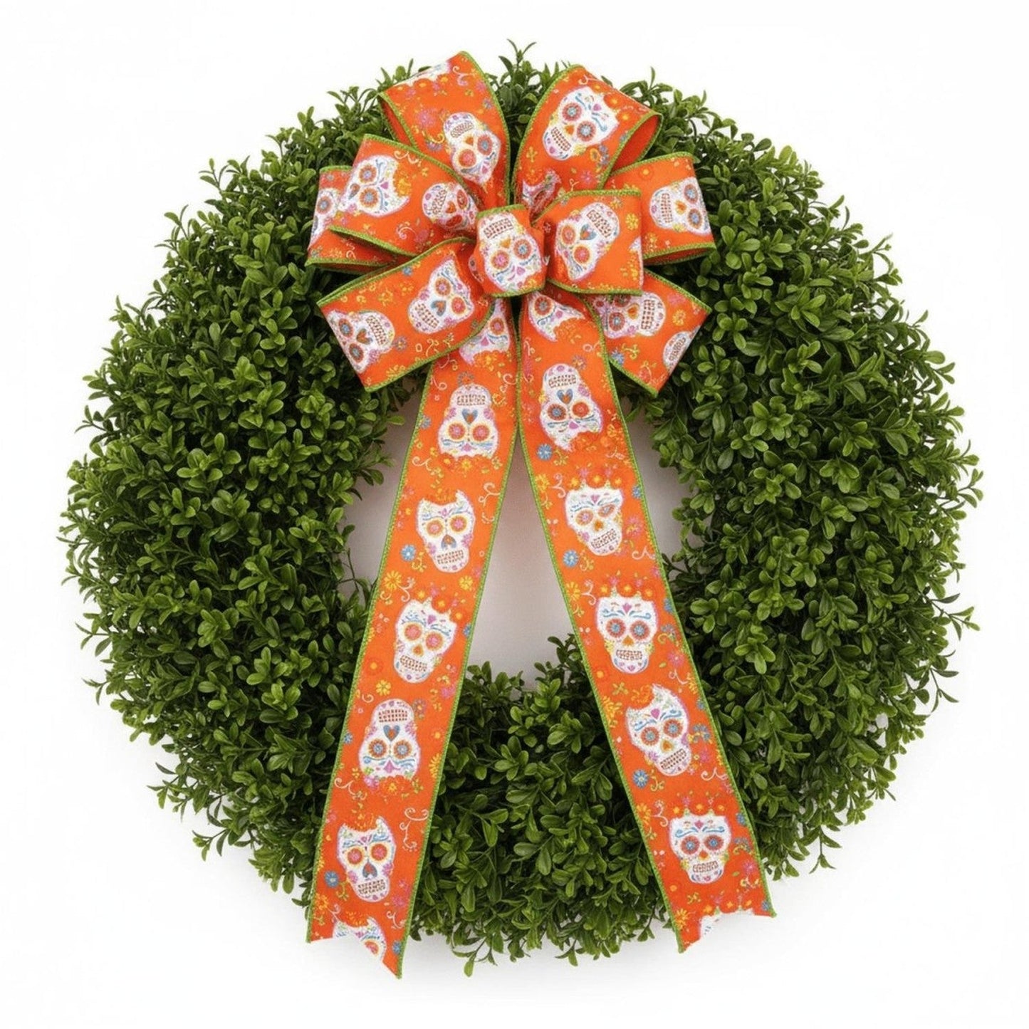 2.5" Day of the Dead Ribbon: Orange (10 Yards)