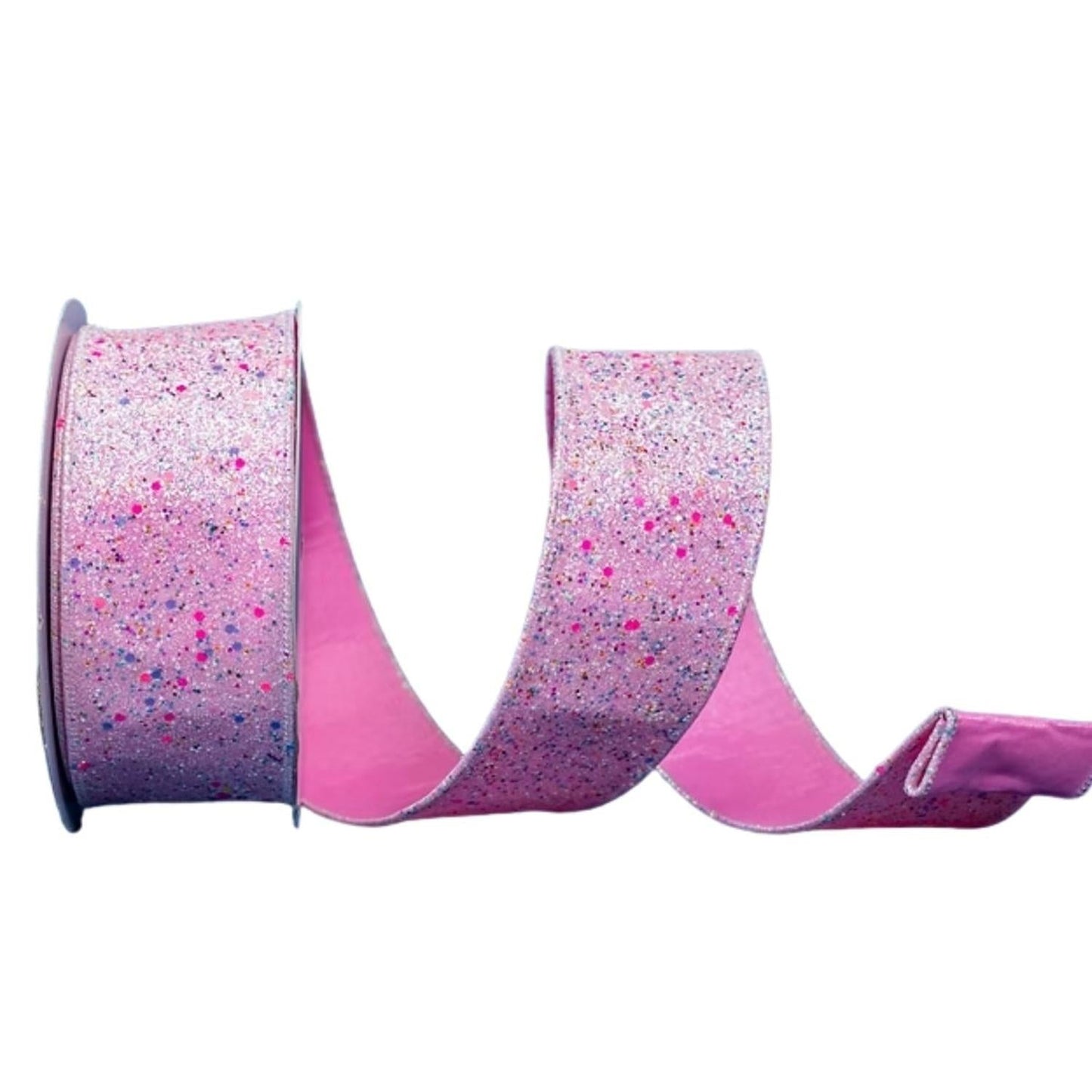 2.5" Fairy Dust Ribbon: Pink (10 Yards)