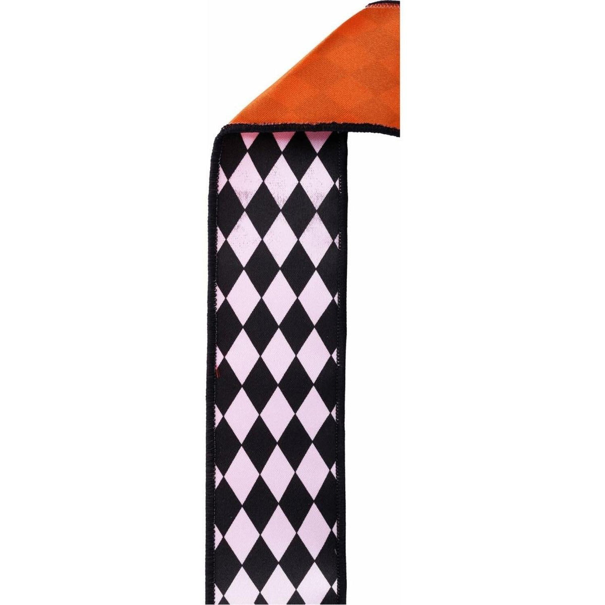 2.5" Harlequin Fused Back Ribbon: Orange (10 Yards)