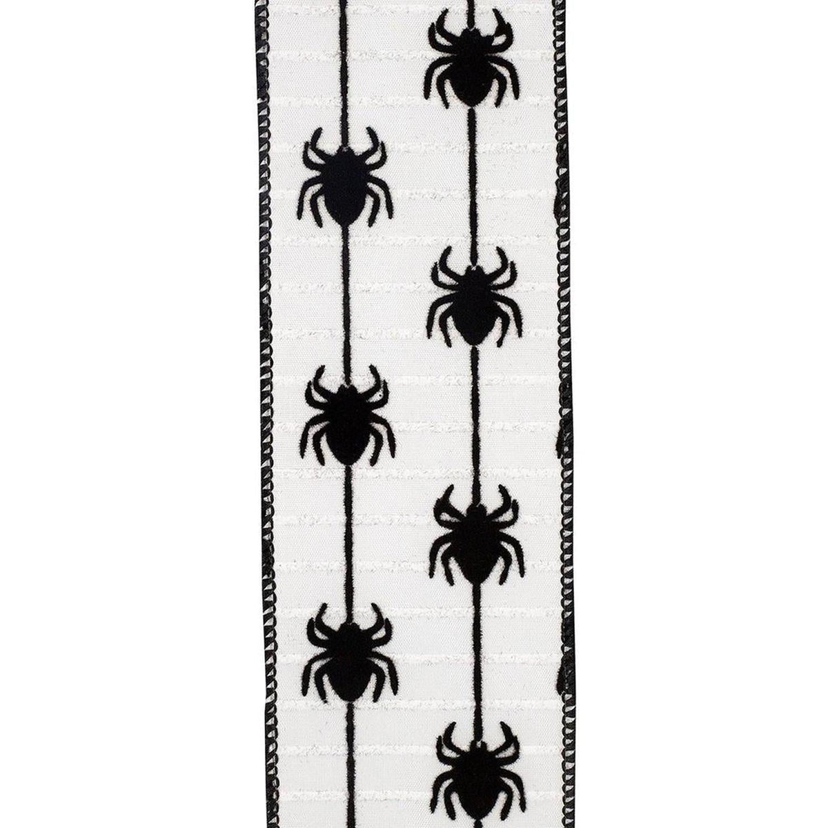 2.5" Spider Crawlers Ribbon: White (10 Yards)