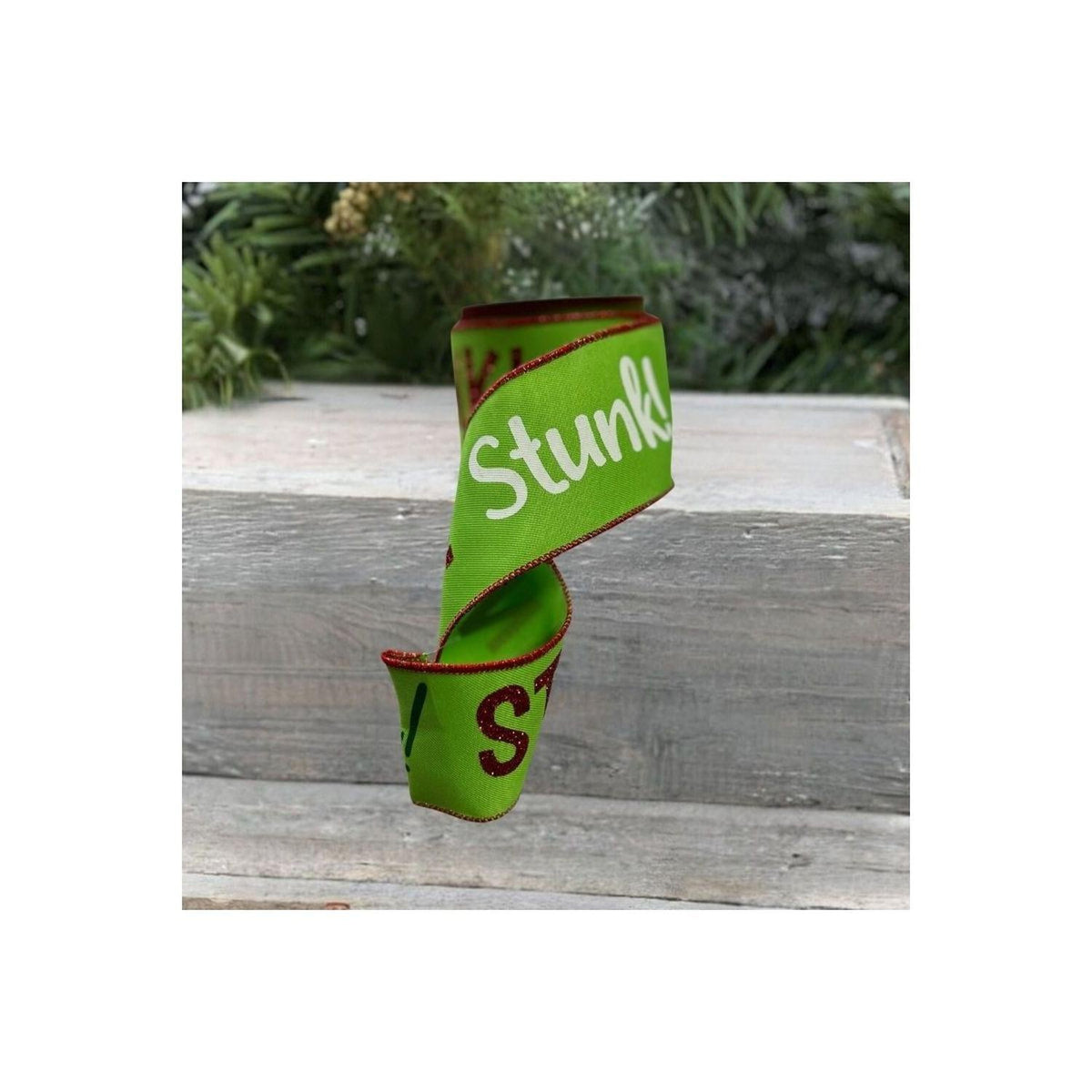 2.5" Stink Stank Stunk Ribbon: Lime Green (10 Yards)