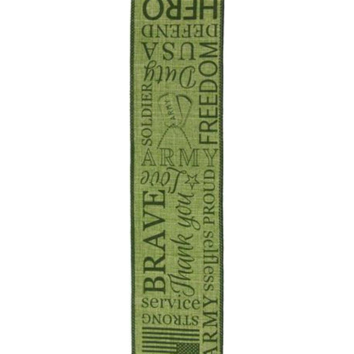 2.5" United States Army Ribbon: Army Green (10 Yards)
