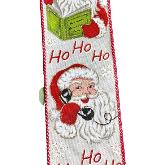 a christmas bookmark with santa claus on it