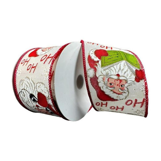 a roll of christmas ribbon